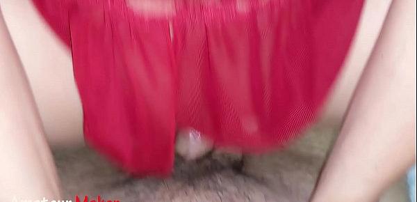  Shy petite teen getting fucked in a sexy dress !! CLOSE UP